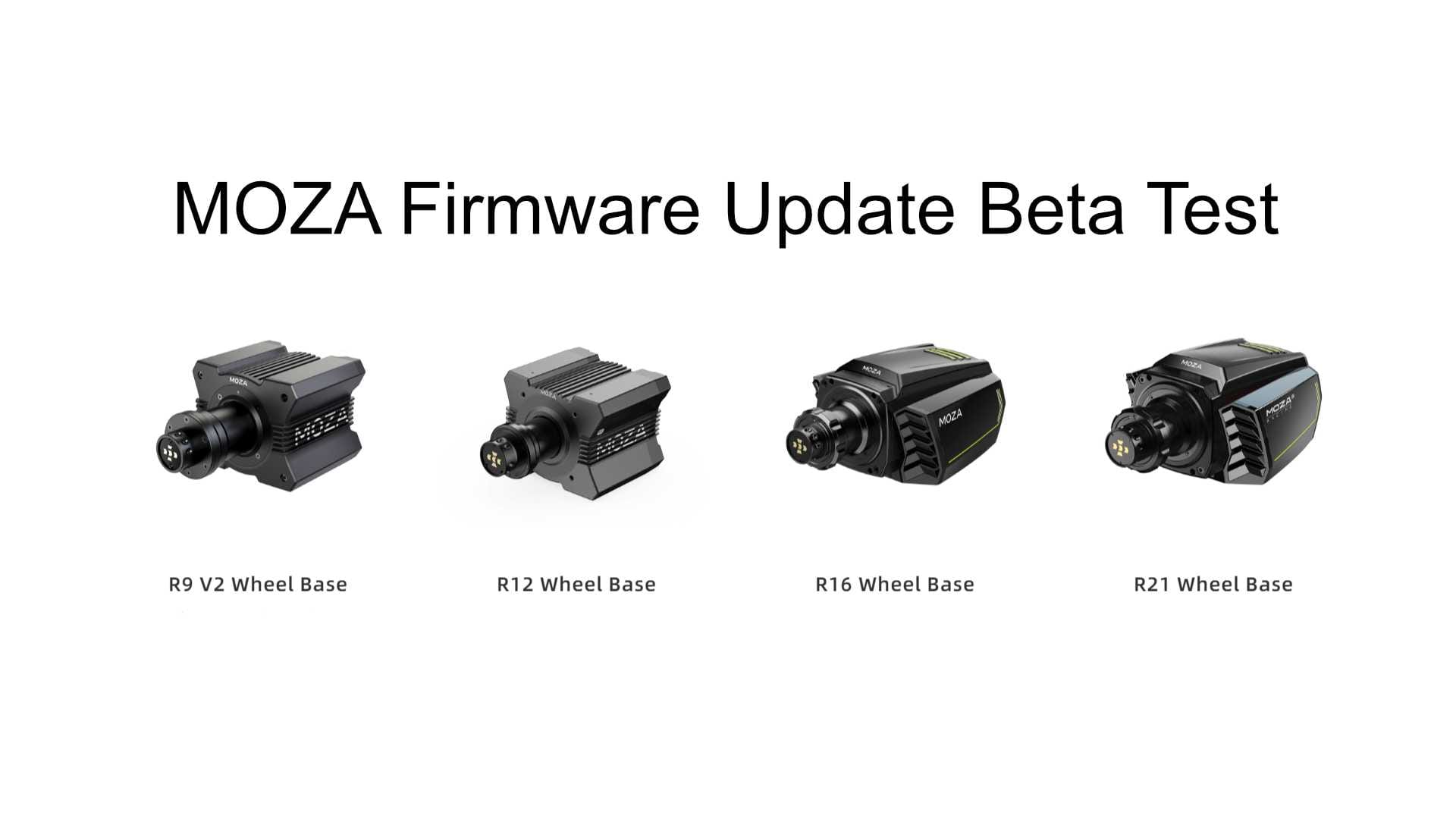 Moza Racing launch firmware update beta test for all  wheelbases